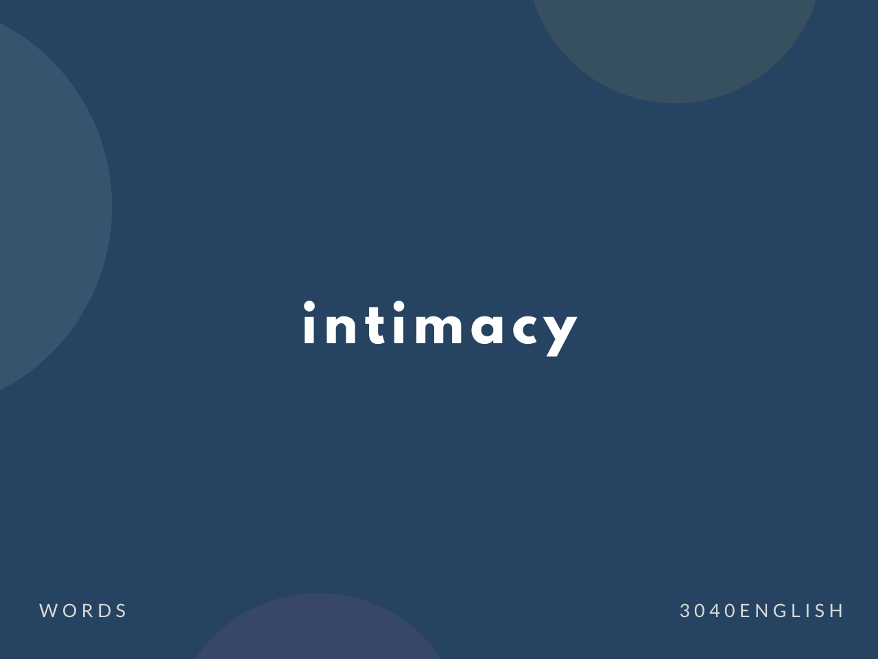 Intimacy の意味と簡単な使い方 音読用例文あり 30代40代で身につける英会話