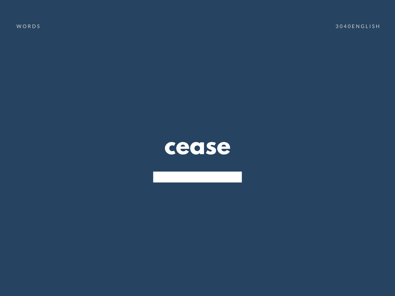 Cease の意味と簡単な使い方 音読用例文あり 30代40代で身につける英会話