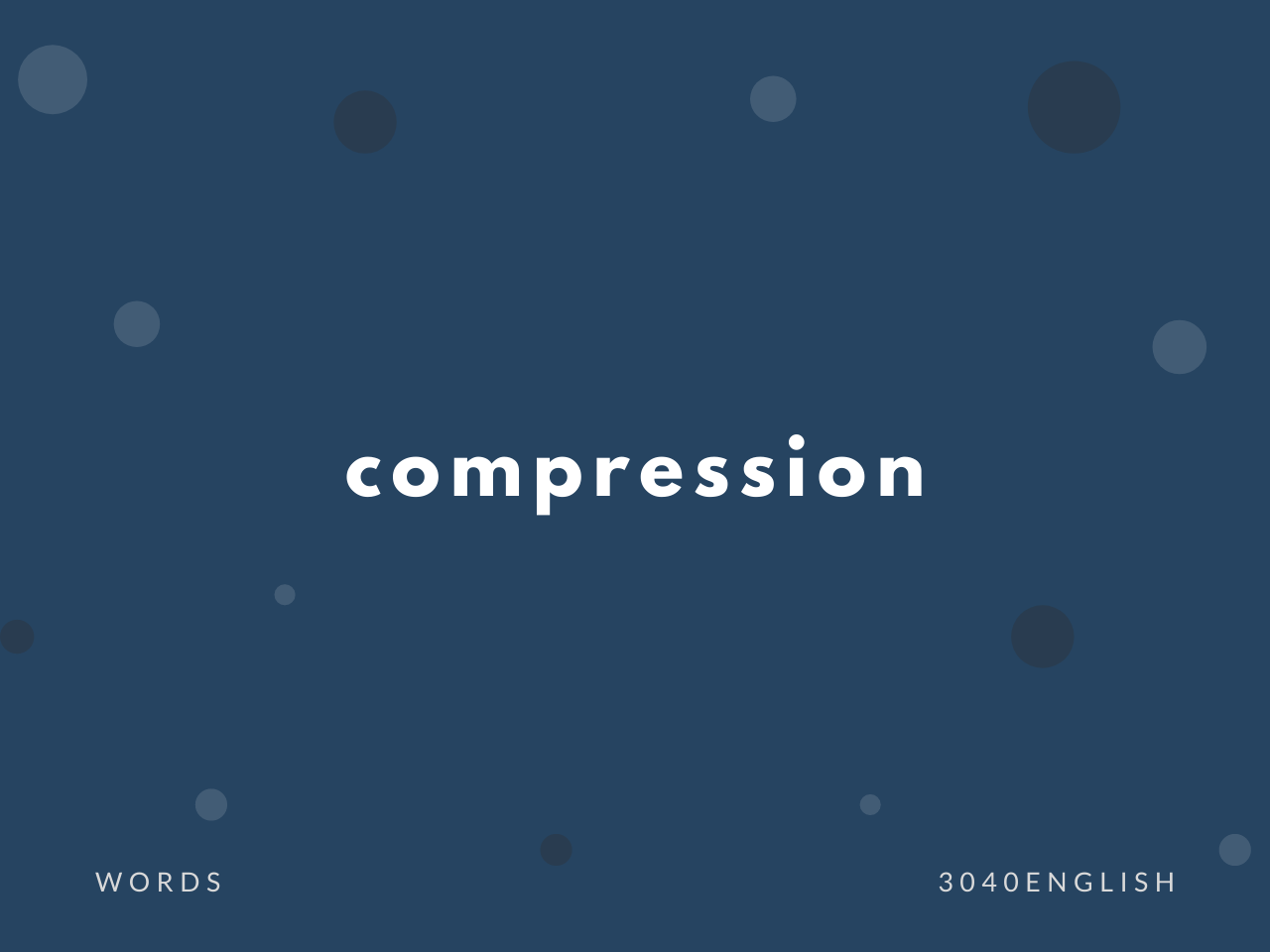 compression の意味と簡単な使い方【音読用例文あり】