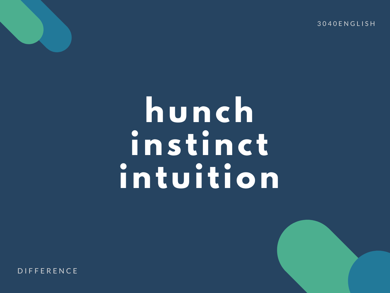 勘の英語表現 Hunch Instinct Intuition の違い 解説 例文あり 30代40代で身につける英会話