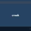 croak の意味と簡単な使い方【音読用例文あり】