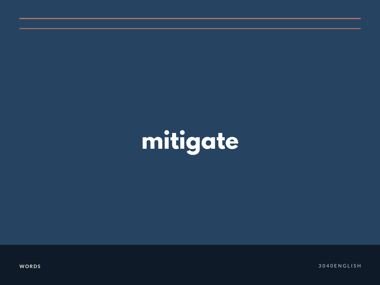 mitigate の意味と簡単な使い方【音読用例文あり】