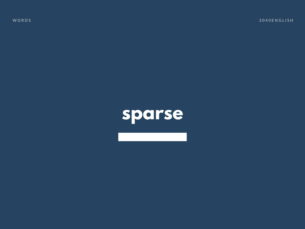 sparse の意味と簡単な使い方【音読用例文あり】