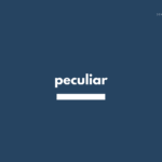 peculiar の意味と簡単な使い方【音読用例文あり】