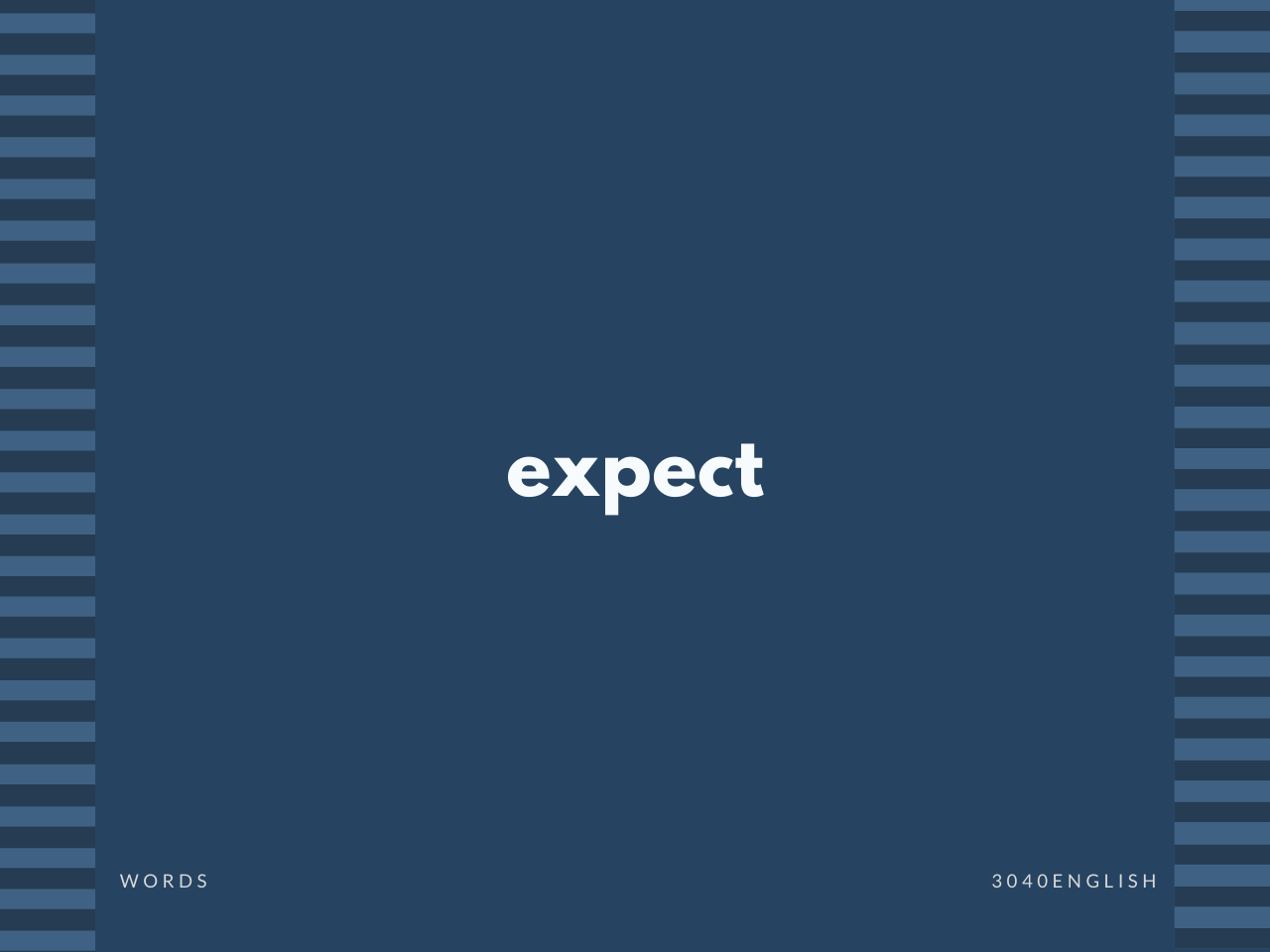expect の意味と簡単な使い方【音読用例文あり】