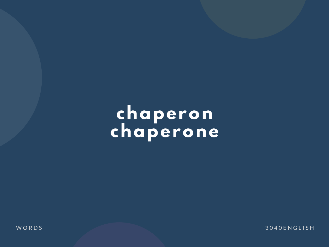 chaperon, chaperone の意味と簡単な使い方【音読用例文あり】