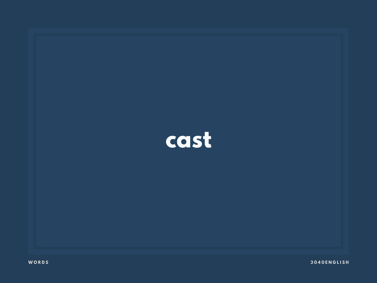 Cast の意味と簡単な使い方 英語表現 例文あり キャスト